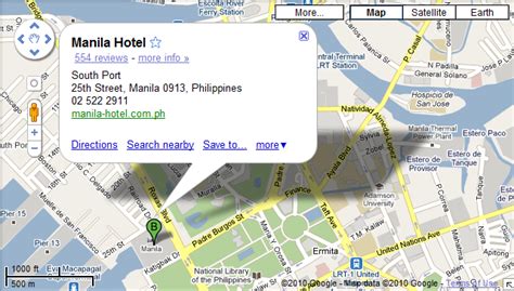 manila hotel map